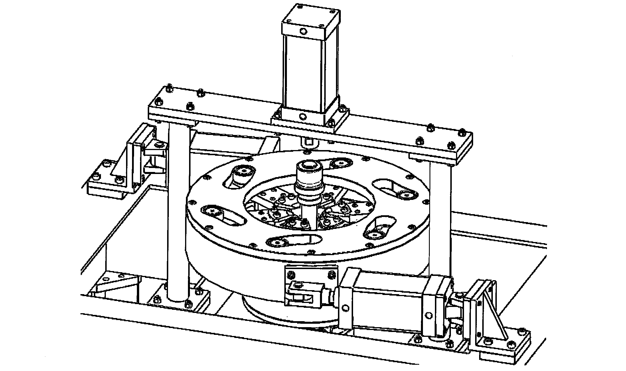 Rivet press assembling mechanism