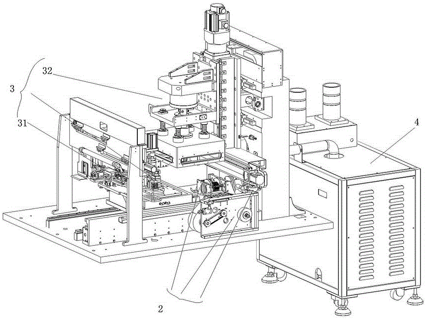 Bent glass adhesive pasting system, and method