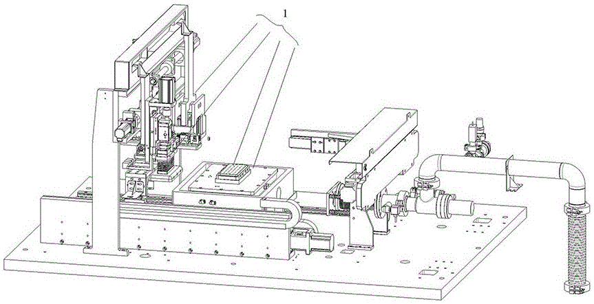 Bent glass adhesive pasting system, and method