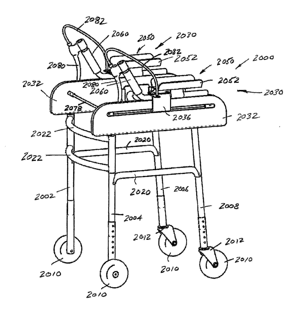 Reciprocating arm motion walker