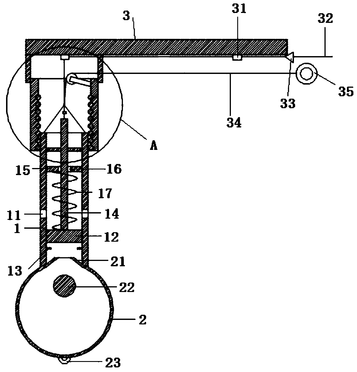 Shallow water sampling device and using method thereof