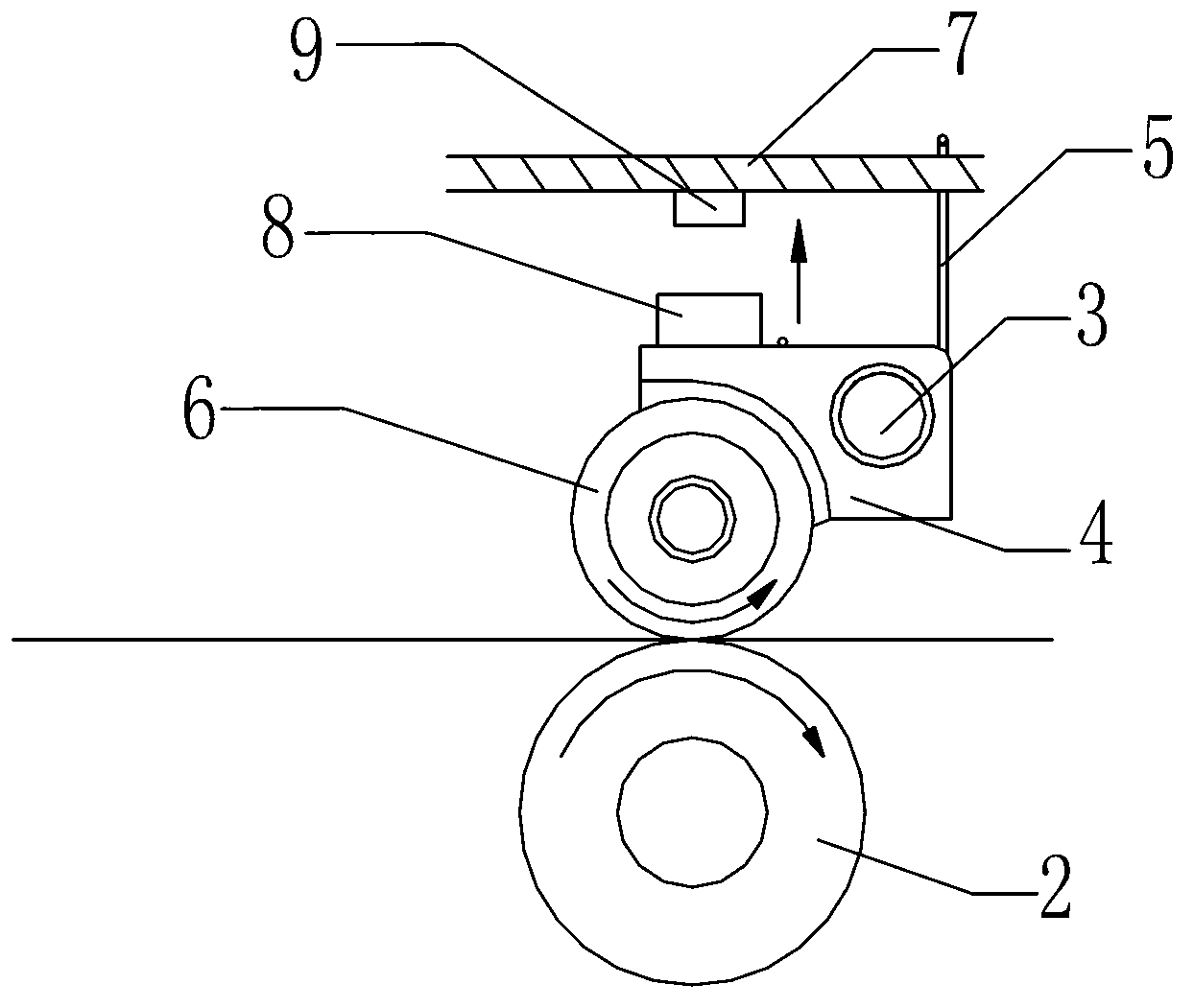 Testing device for thickness of slice medium