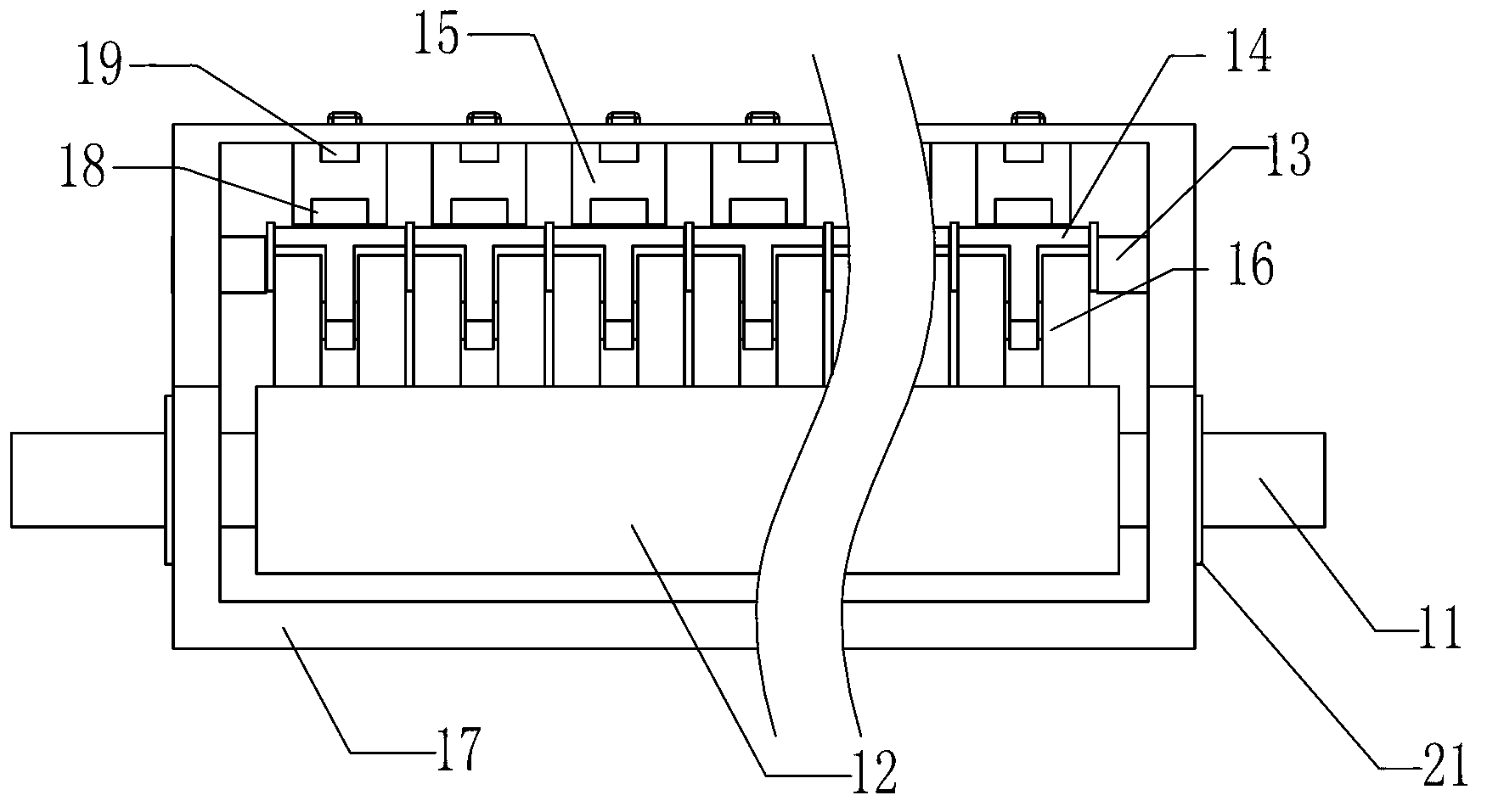 Testing device for thickness of slice medium