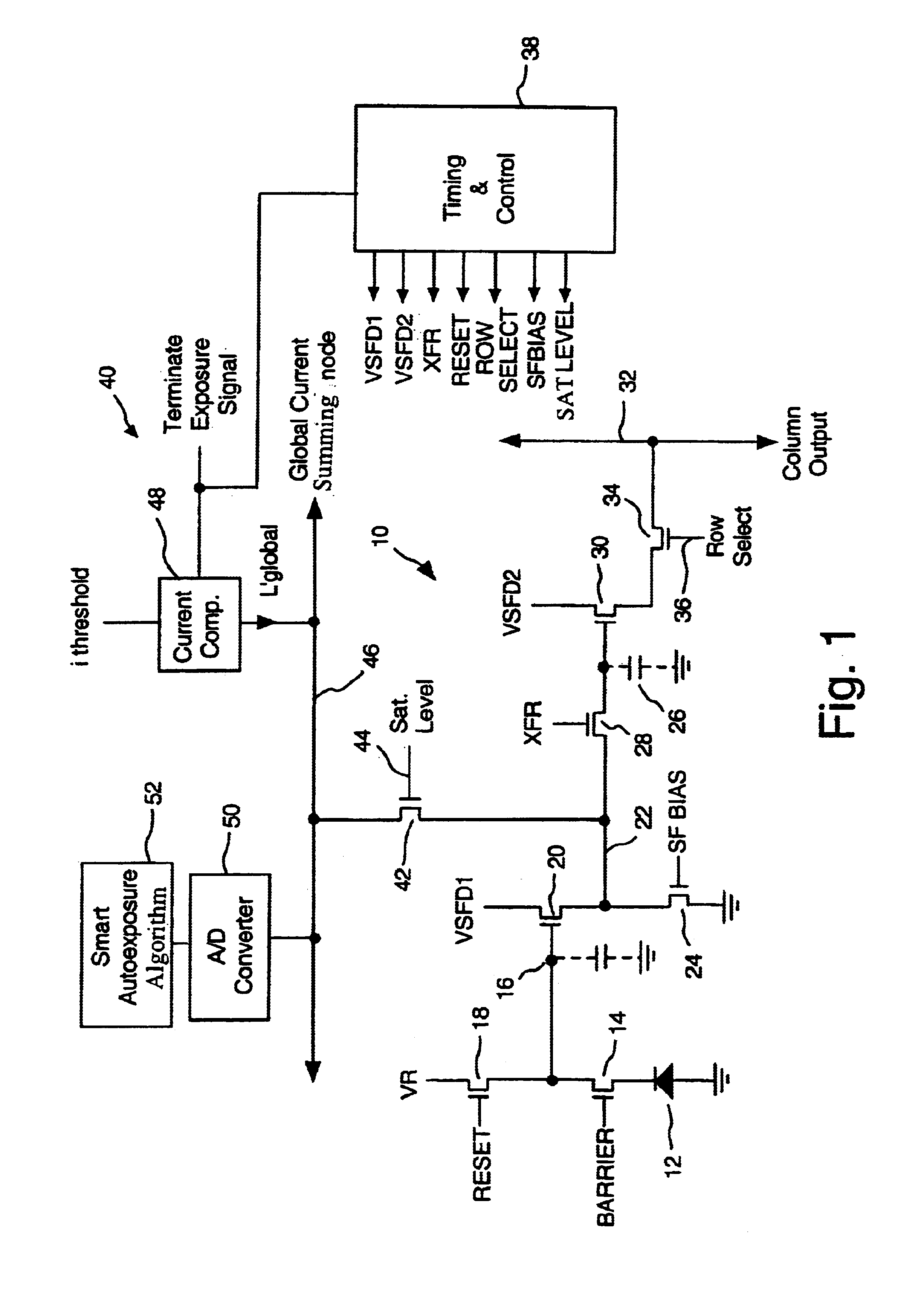 High-sensitivity storage pixel sensor having auto-exposure detection