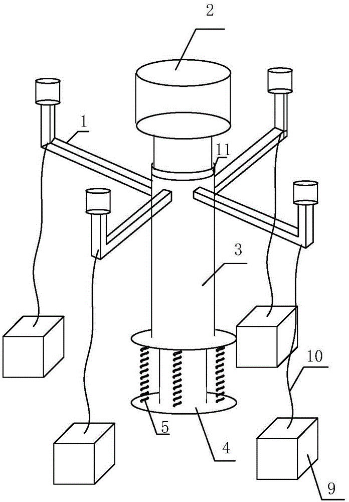 Wave power generation device based on piezoelectric element