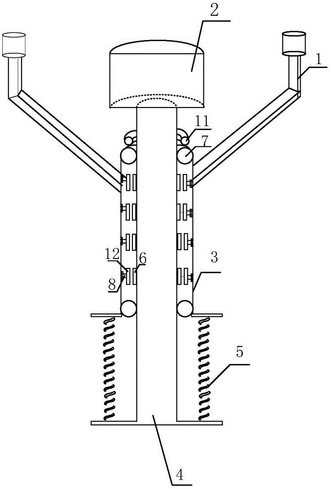 Wave power generation device based on piezoelectric element