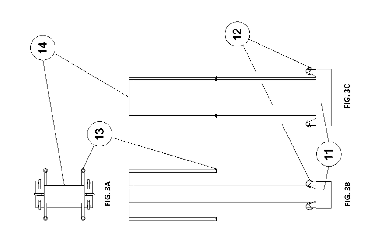 Floating moon pool hydraulic pump