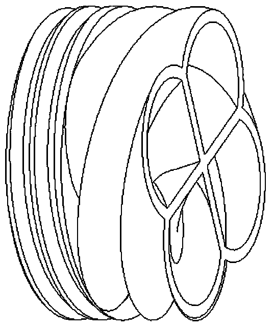 A particle filtering protective mask with a helical structure and low resistance