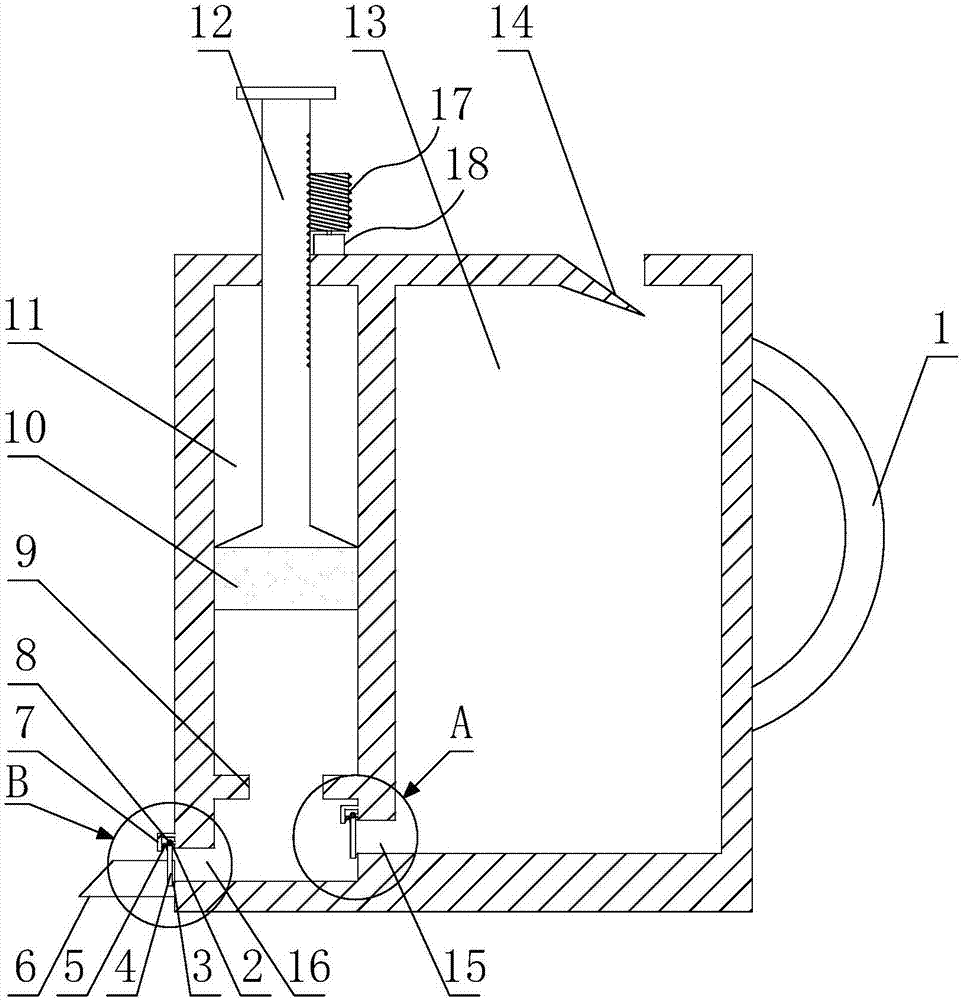 Edible oil quantitative intake device