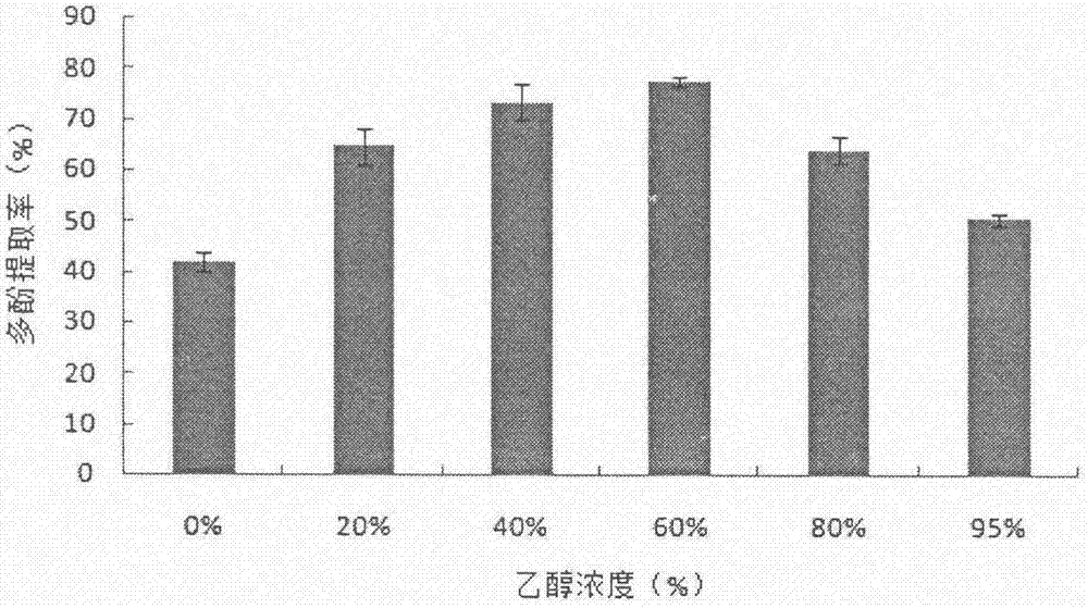 Preparation method of blueberry leaf polyphenol having anti-oxidation activity