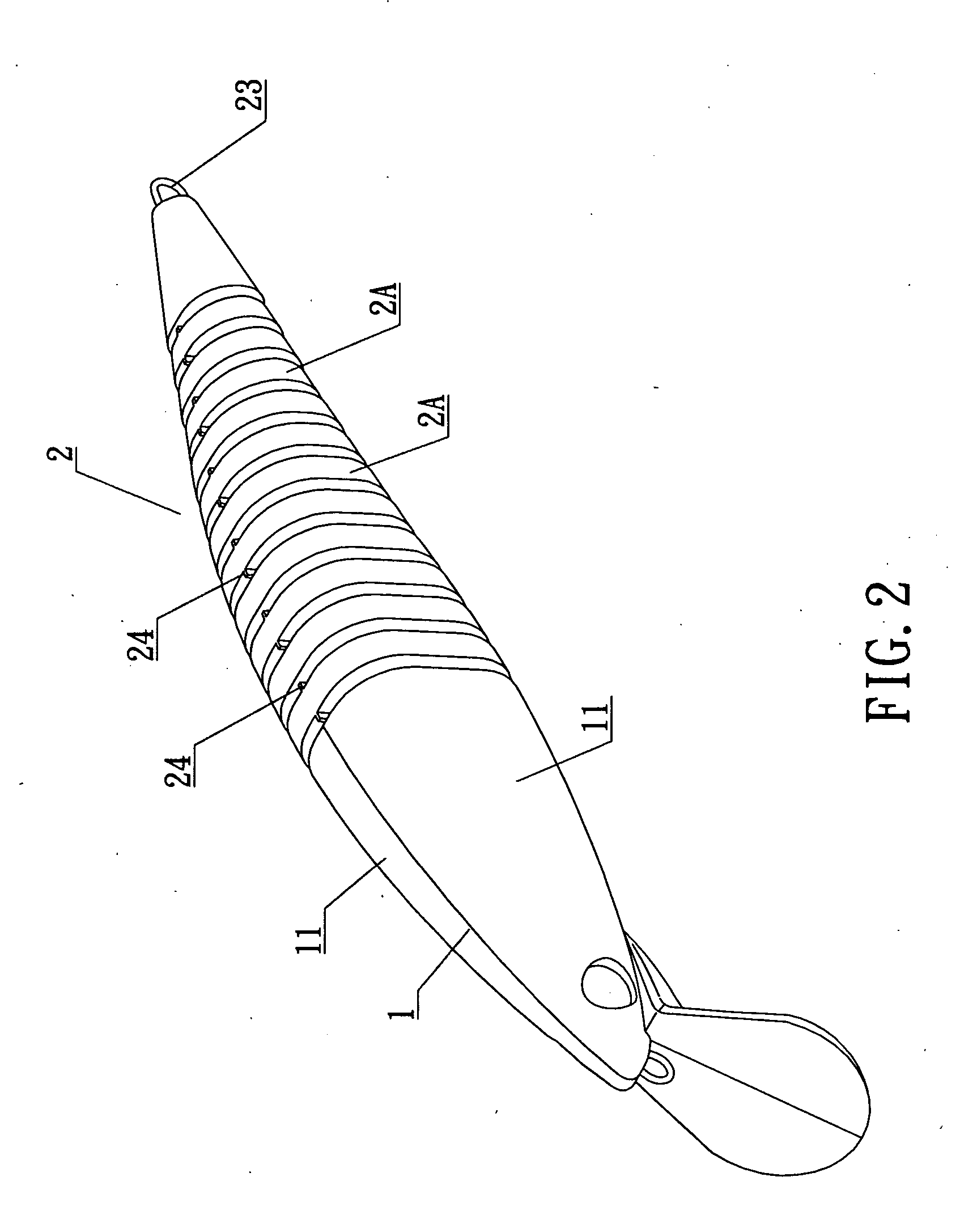 Swimming fish emulation angling lure structure