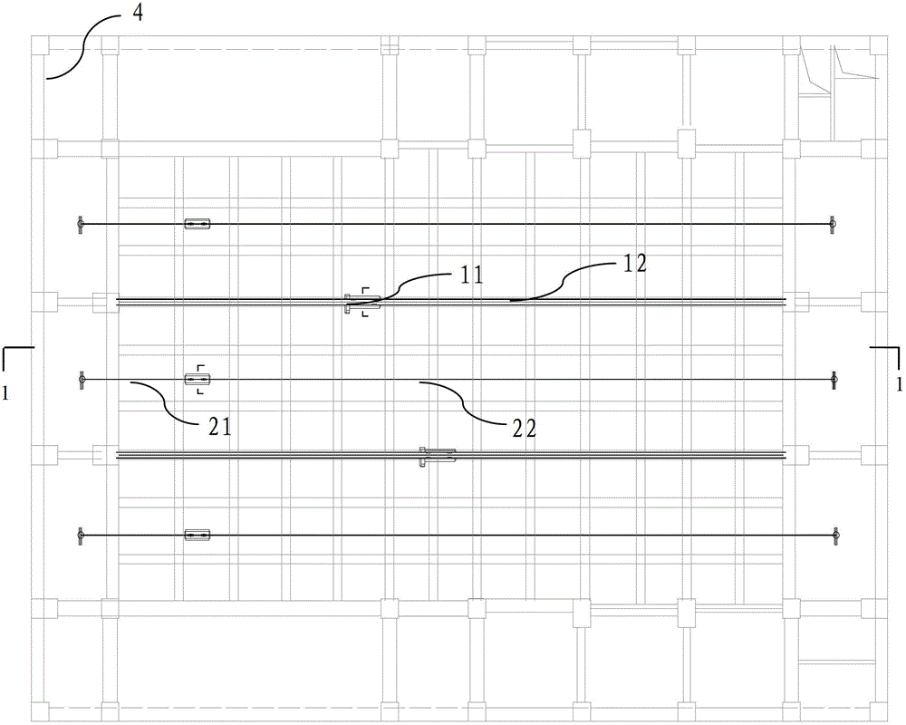 Removing tool and removing method of indoor ultrahigh assembly-type steel structure support system