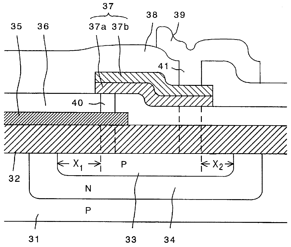 Semiconductor device having a structure for detecting a boosted potential