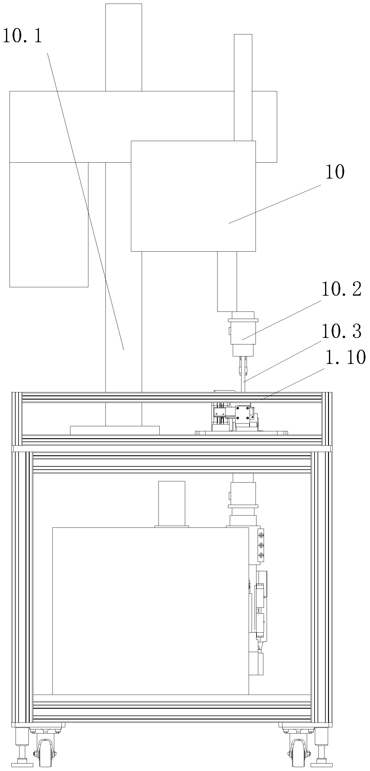 Special drilling machine for automobile sunshade curtain handrail