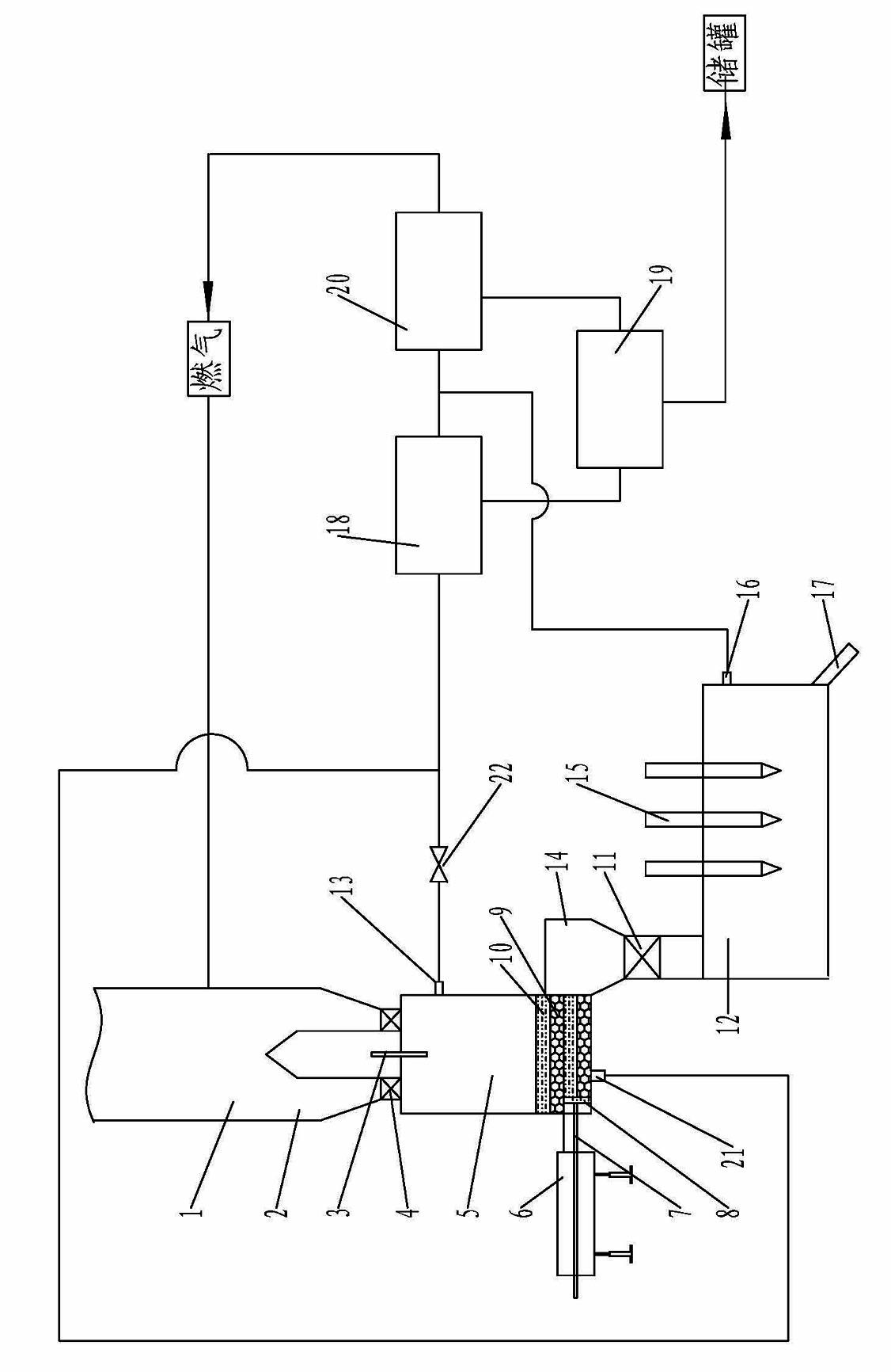 Production device for calcium carbide co-production coking product