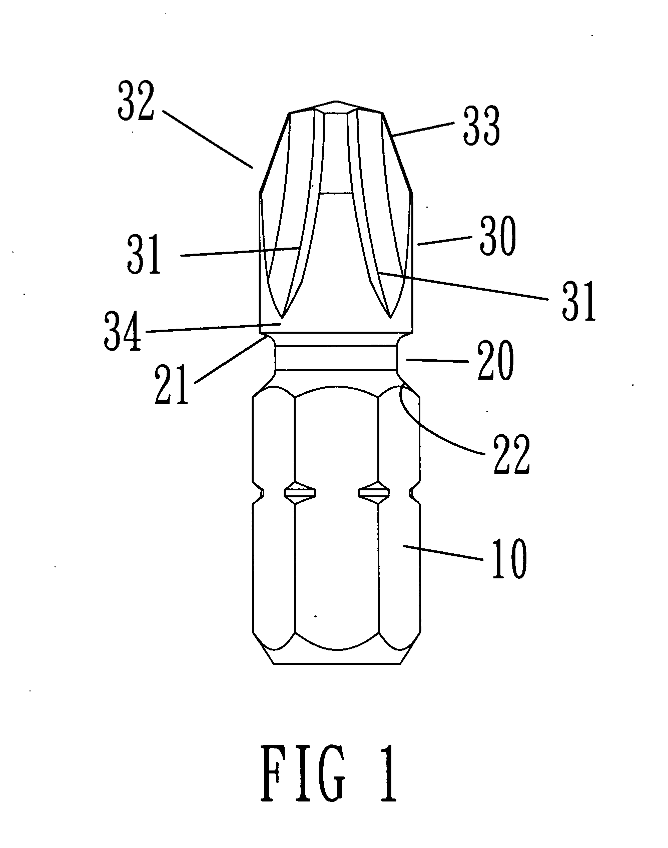 Screwdriver bit structure