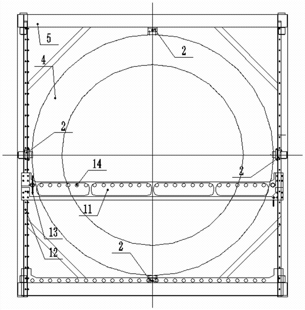 Reactor internal outlet pipe nozzle grinding and measuring device and measuring and grinding method