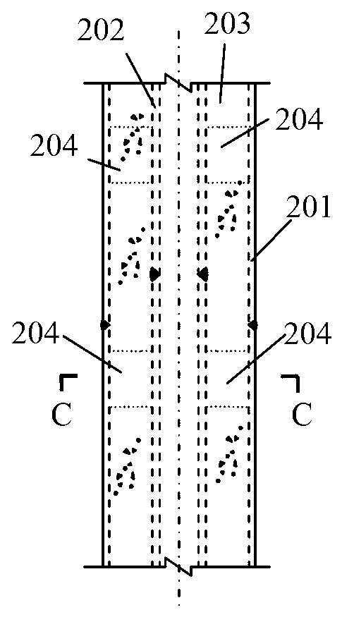 Light composite structure jacket type offshore platform