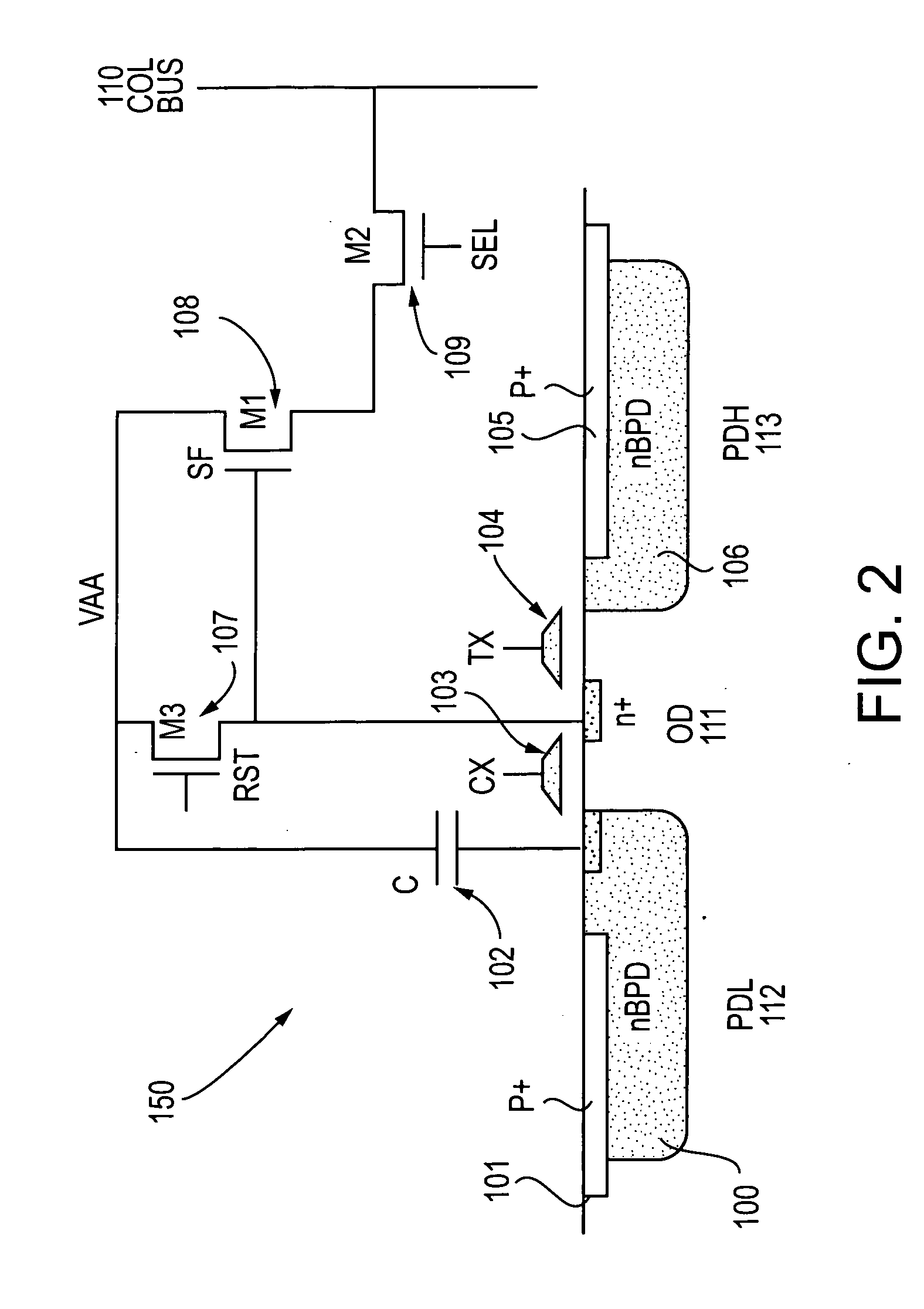 High-low sensitivity pixel