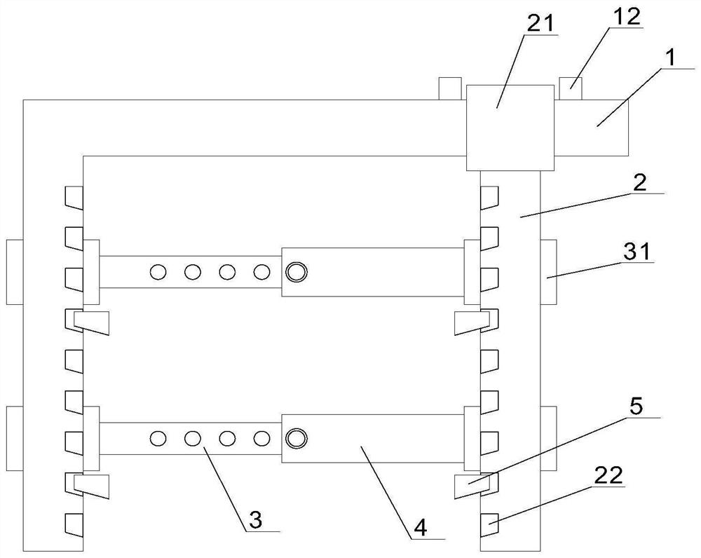 Temporary facility pipeline multi-layer adjustable support