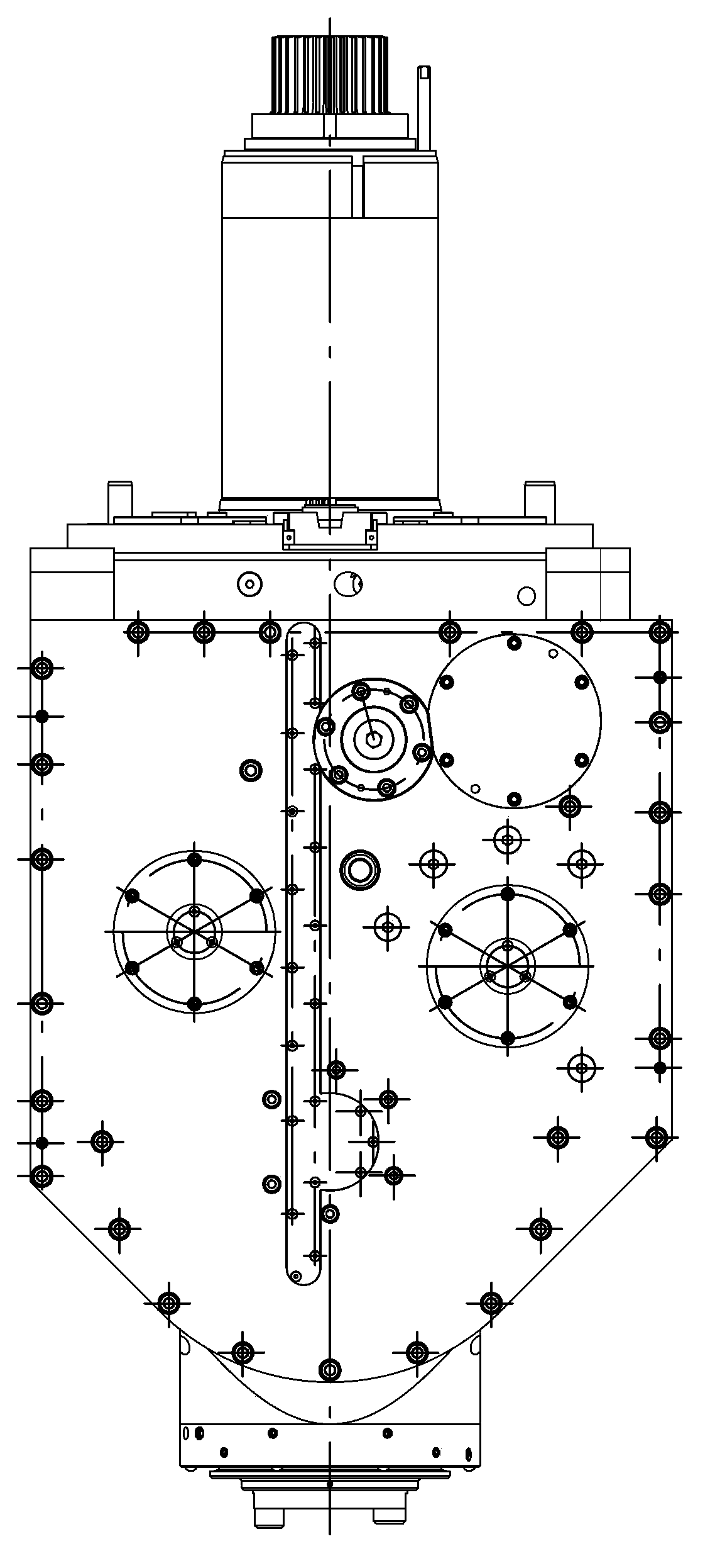 High-rigidity universal milling head with automatic rotating B shaft