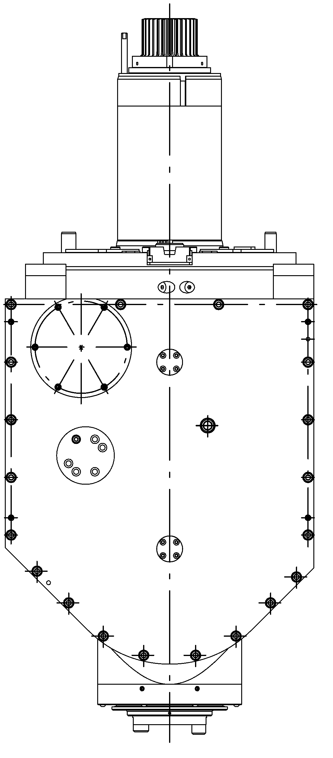 High-rigidity universal milling head with automatic rotating B shaft