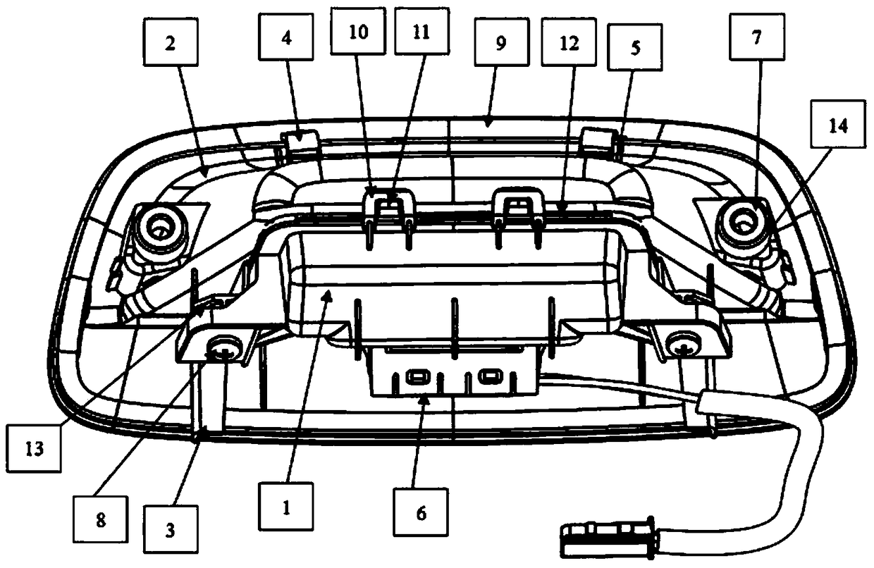 Structural device for outward opening handle of automobile tailgate