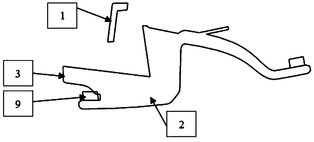 Structural device for outward opening handle of automobile tailgate