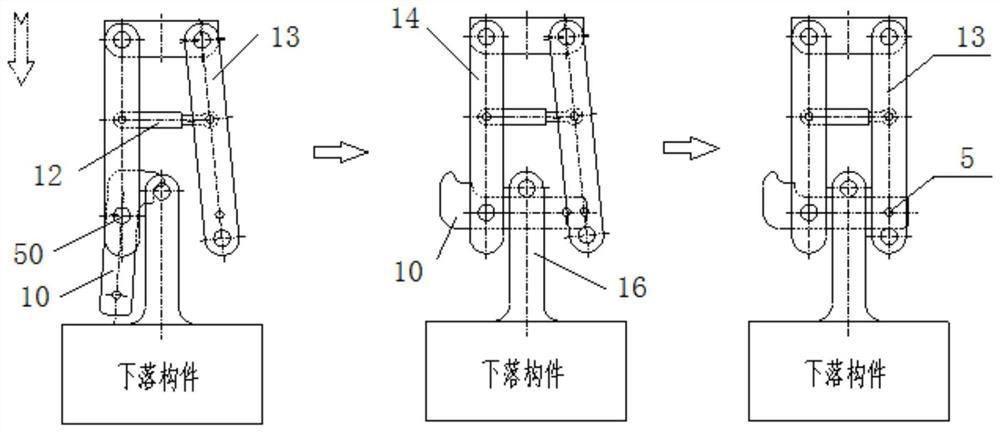 Unhooking and resetting device