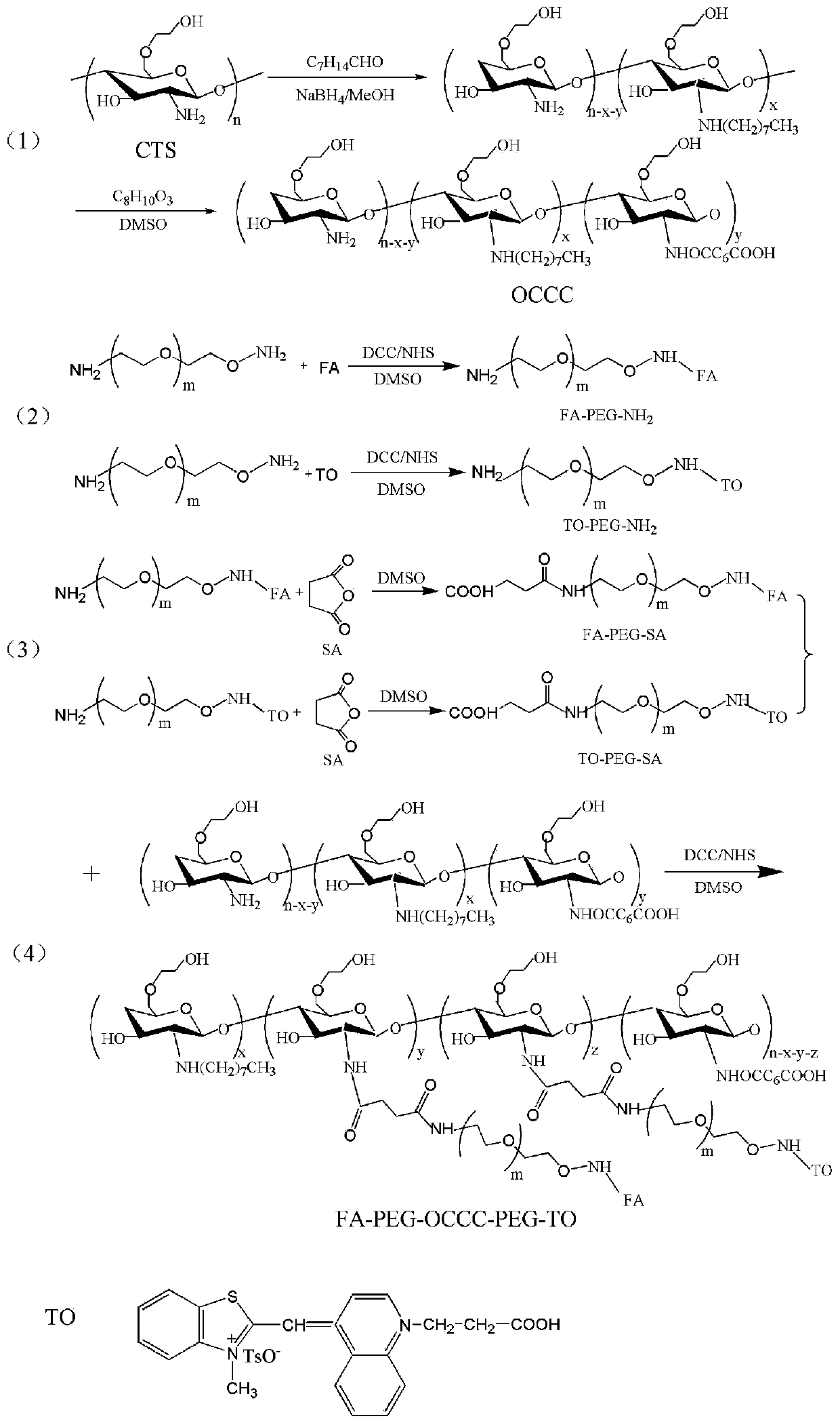 A pH-sensitive chitosan drug-loaded micelle with both targeting and fluorescence properties and its preparation method