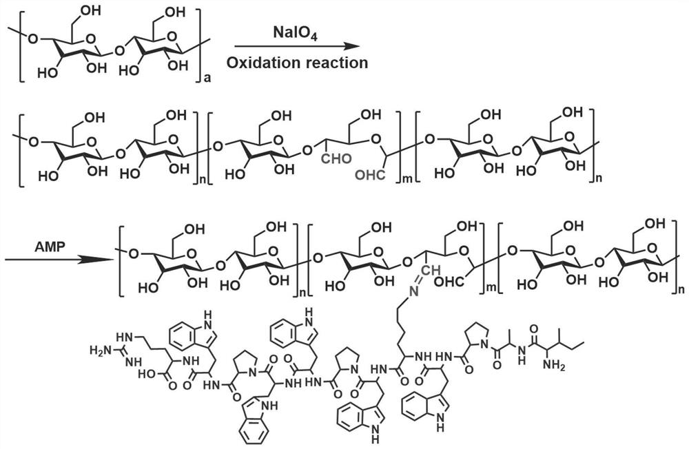 Preparation method of antibacterial glycopeptide hydrogel