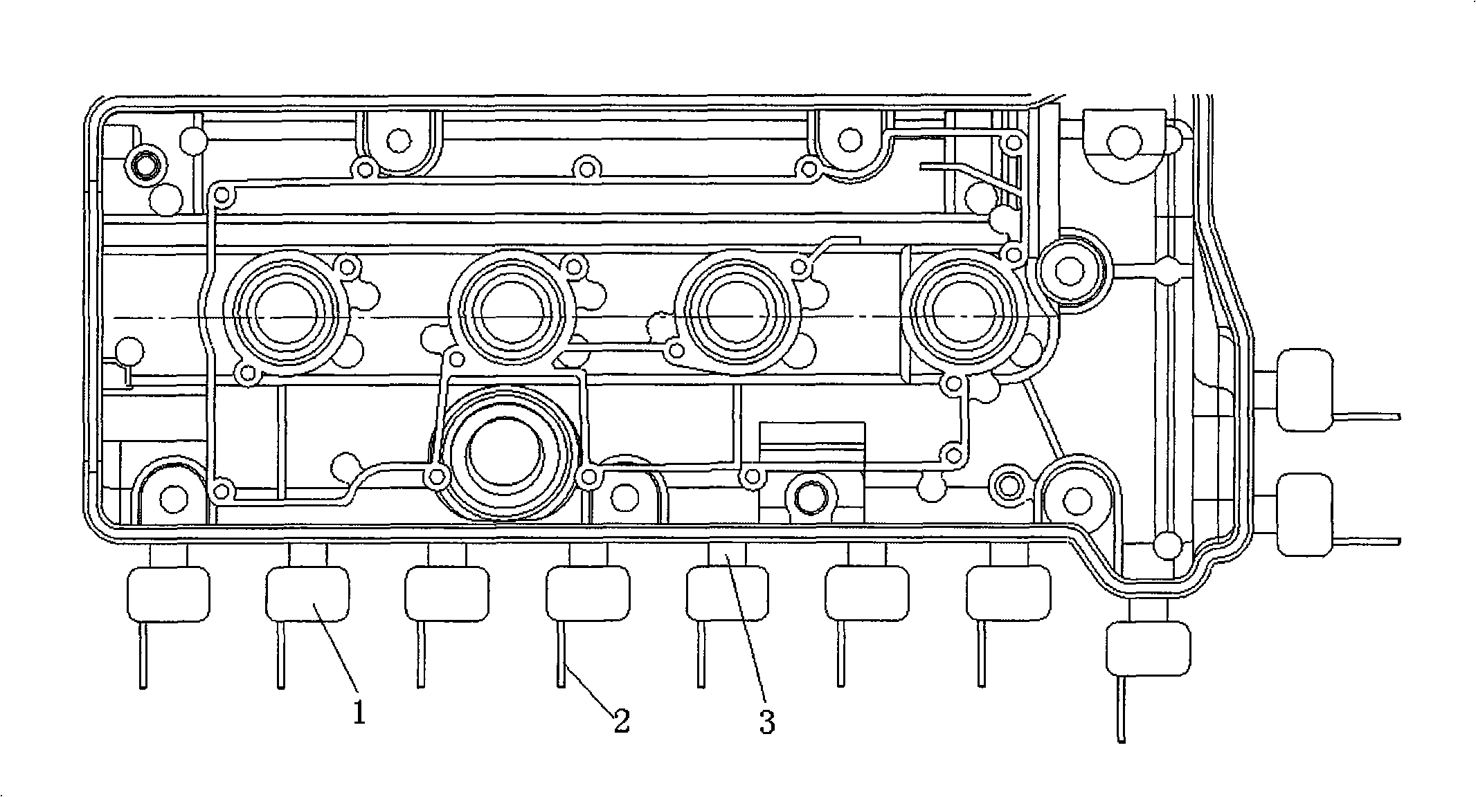 Die-casting die casting system for magnesium alloy automobile engine cylinder head casing