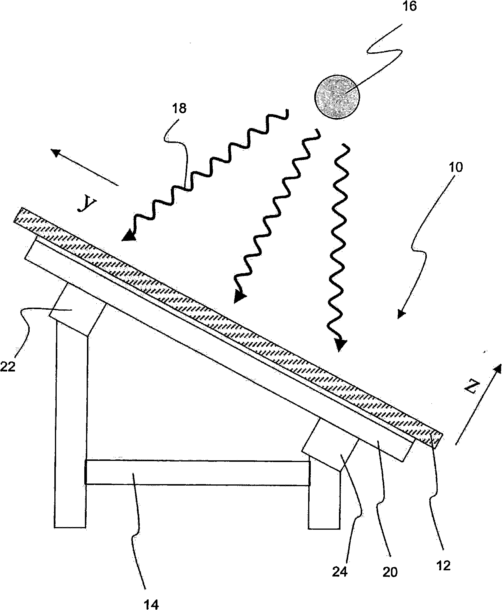 Fastening structure for a large solar module, and solar module