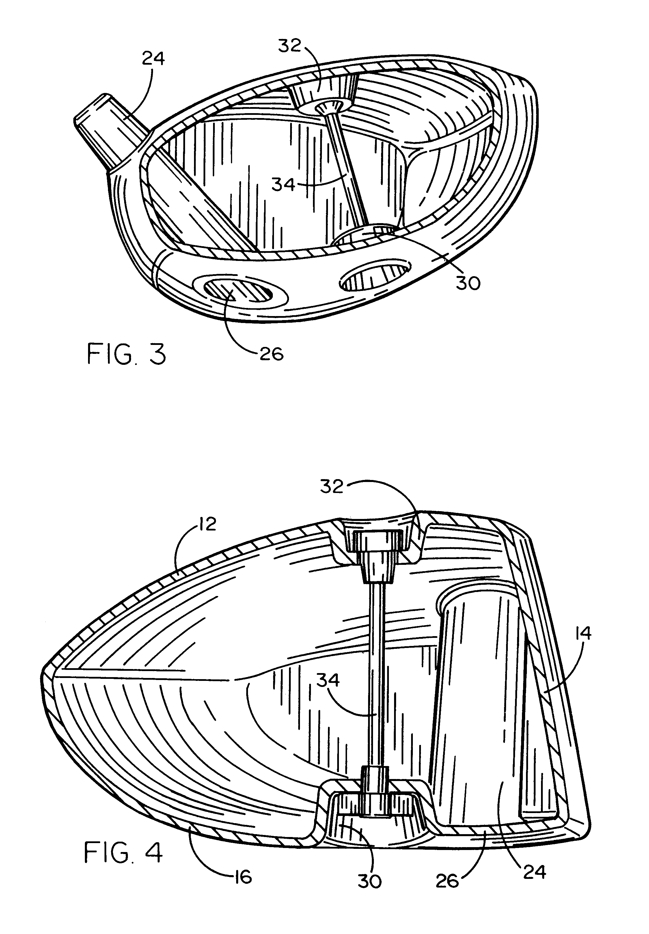 Golf club head having a device for resisting expansion between opposing walls during ball impact