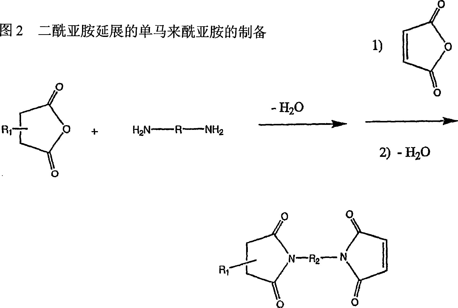 Imide-linked maleimide and polymaleimide compounds