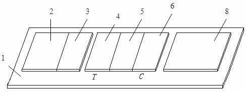 Milk allergen test plate and preparation method thereof