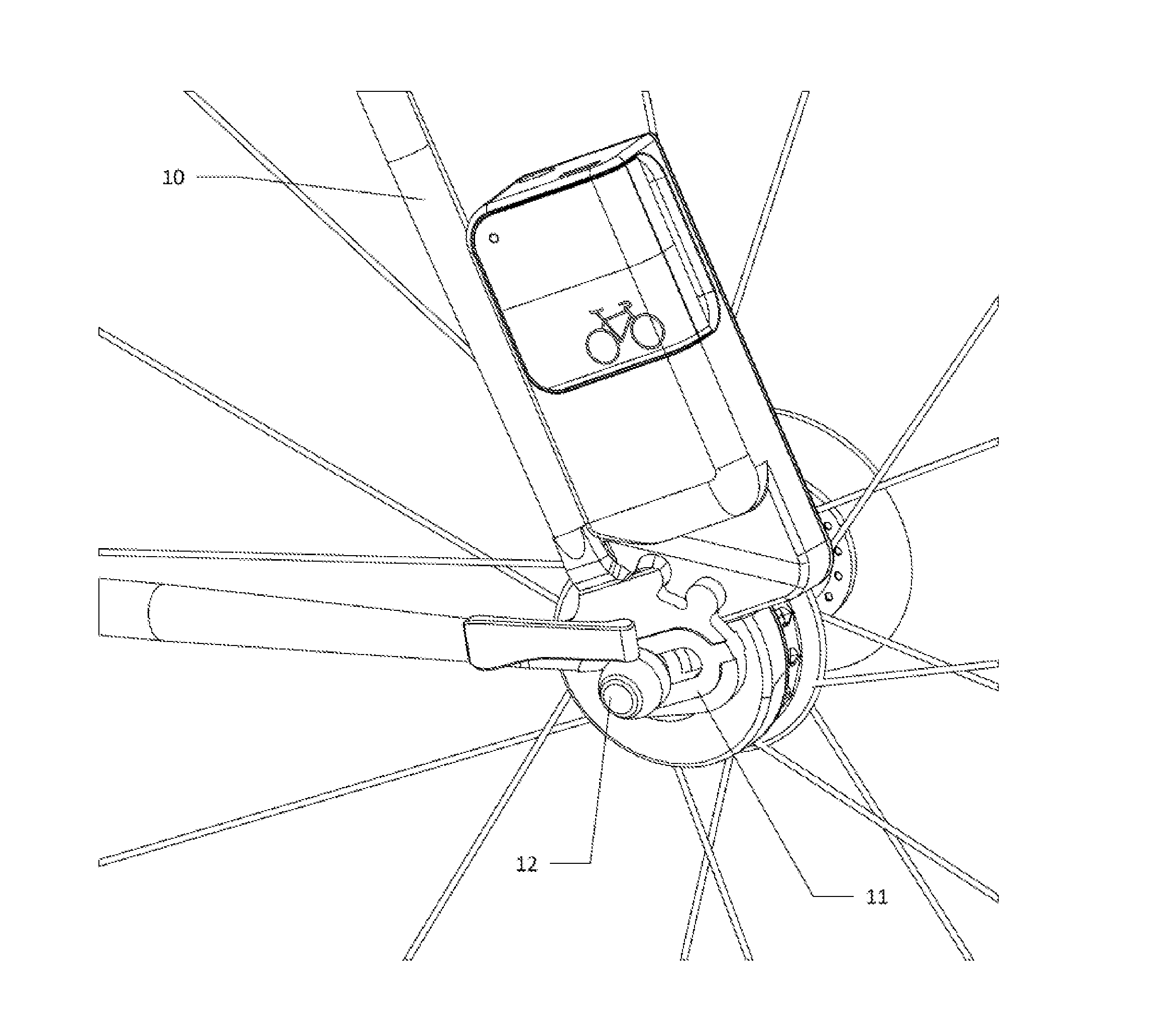 Combined device for power generation, power regulation, and removable power storage for a bicycle