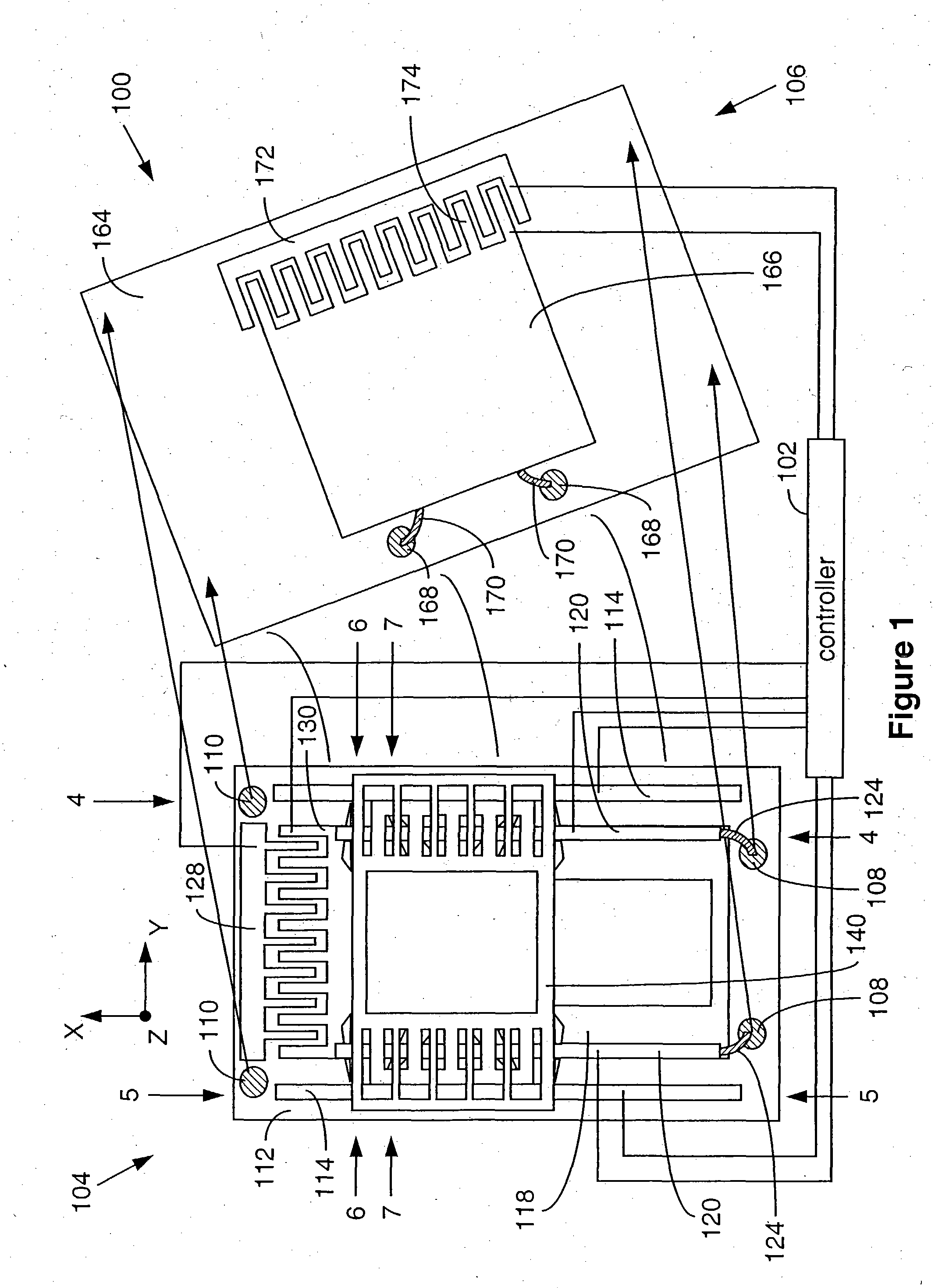 Nanometer scale data storage device and associated positioning system