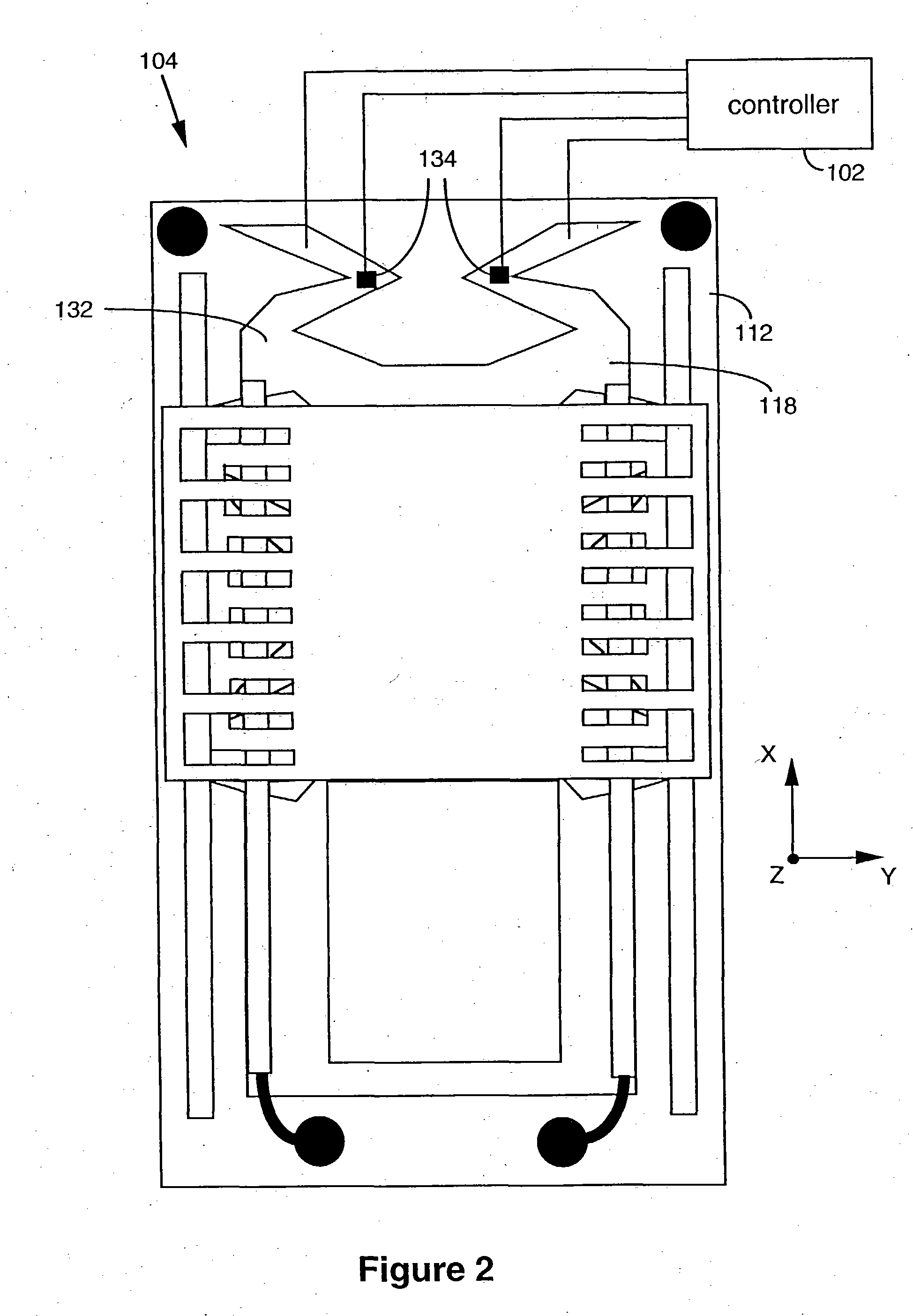 Nanometer scale data storage device and associated positioning system