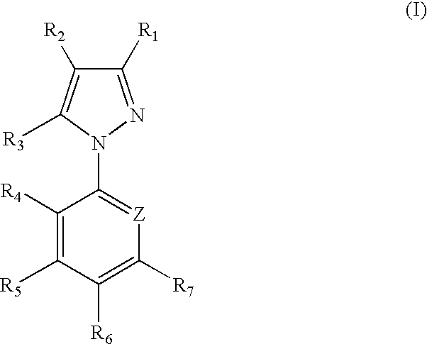 1-Aryl-5-alkyl pyrazole derivative compounds, processes of making and methods of using thereof