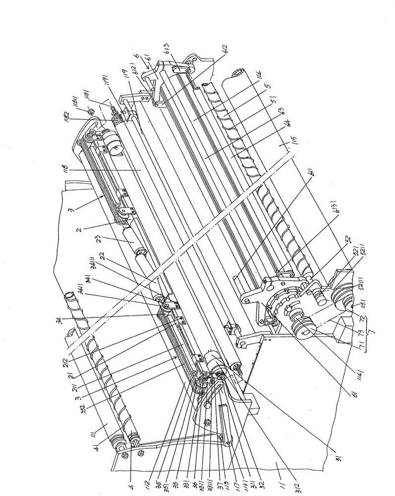 Cloth pressing device of stretching machine