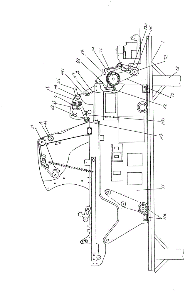 Cloth pressing device of stretching machine