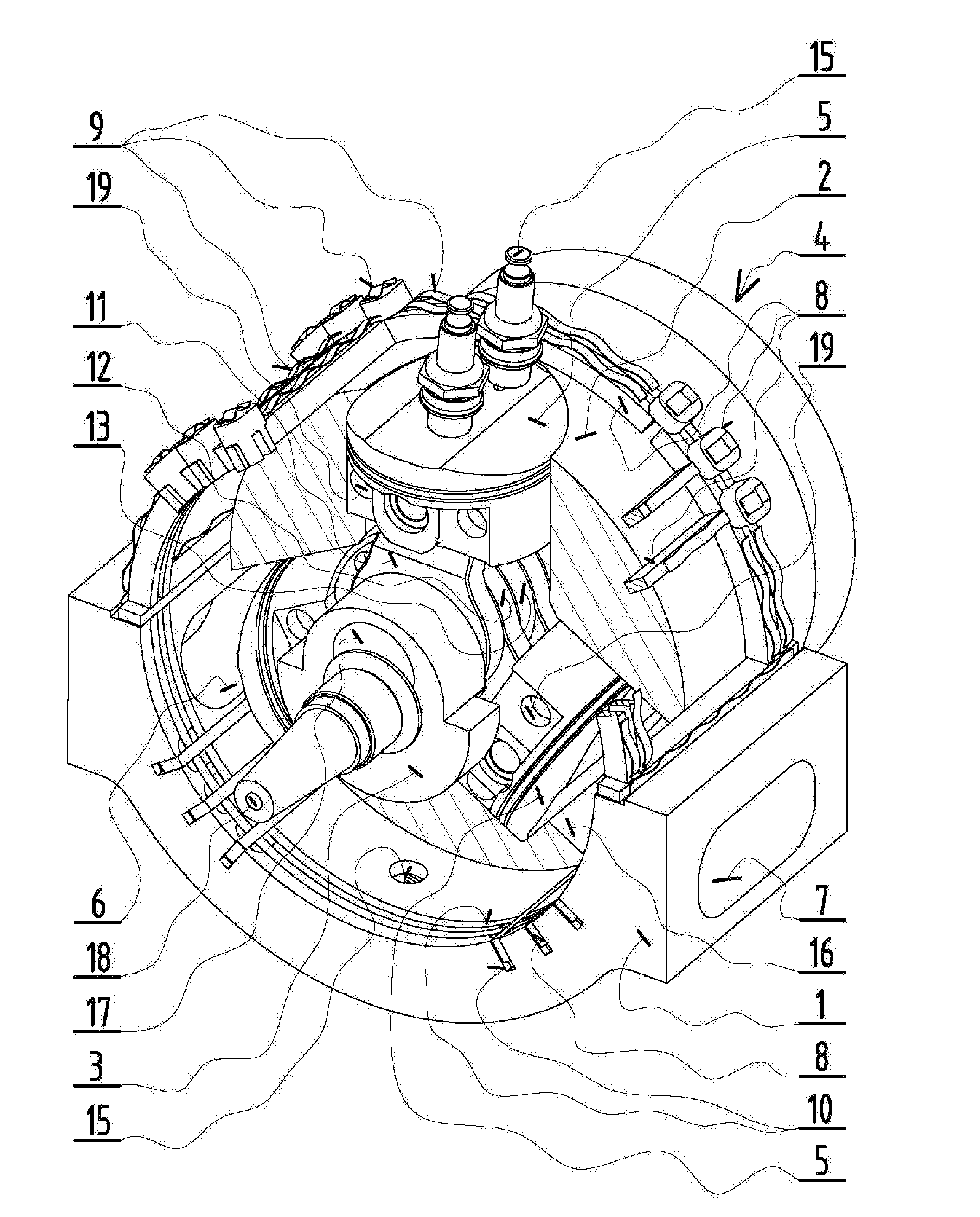 Rotary piston internal combustion engine