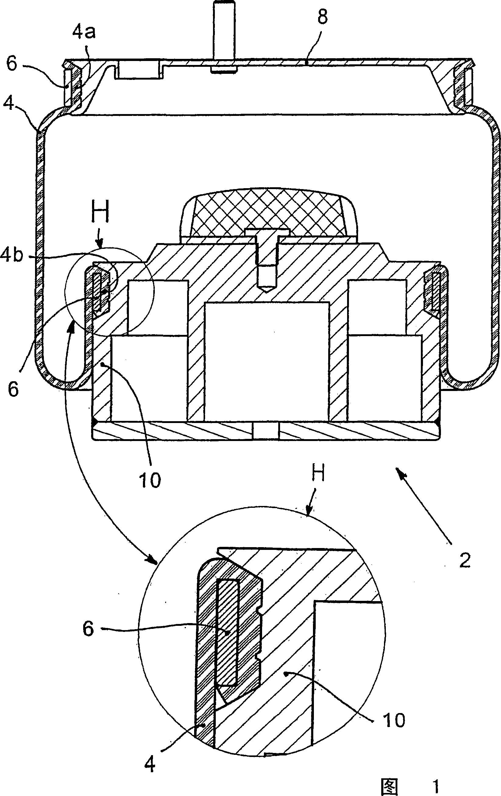 Drop base ring clamping contour for air tubular bellow pneumatic springs