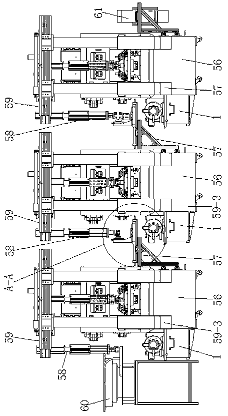 Automatic combination processing production line of double-shaft drilling machines