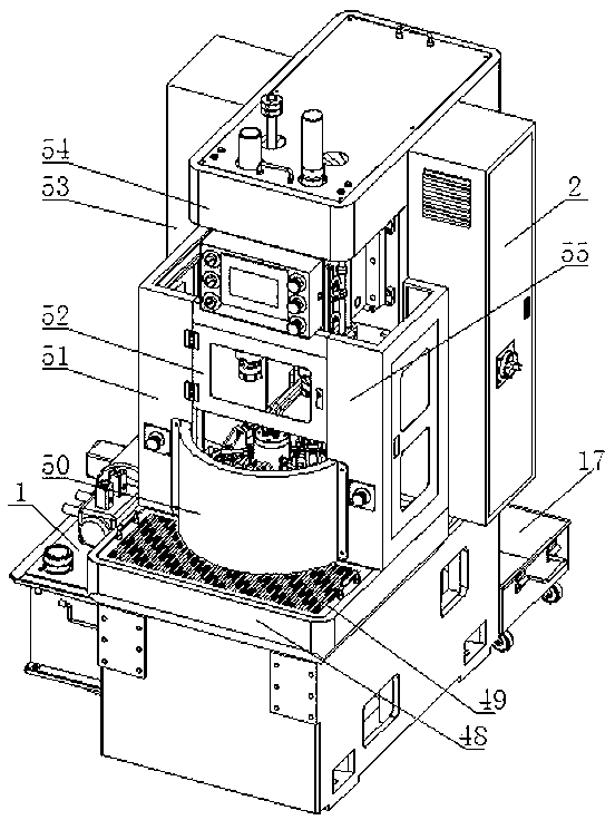 Automatic combination processing production line of double-shaft drilling machines