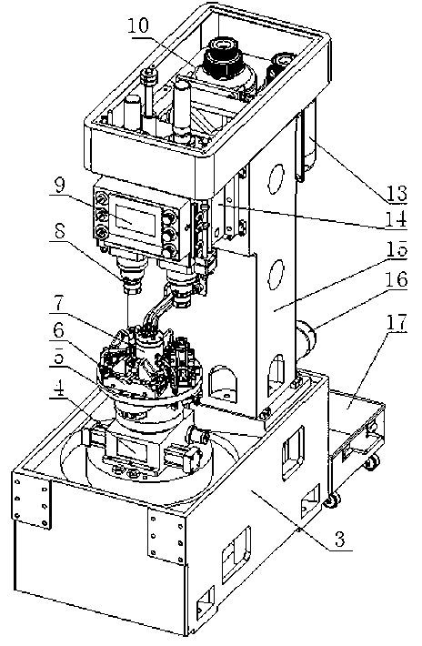 Automatic combination processing production line of double-shaft drilling machines