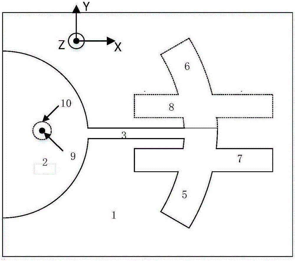 Broadband dual-mode plane end-on-fire circularly polarized antenna