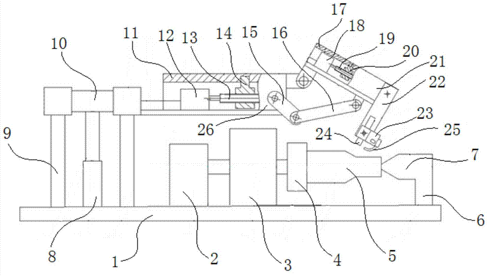 Build-up welding device for axis part with conical surface