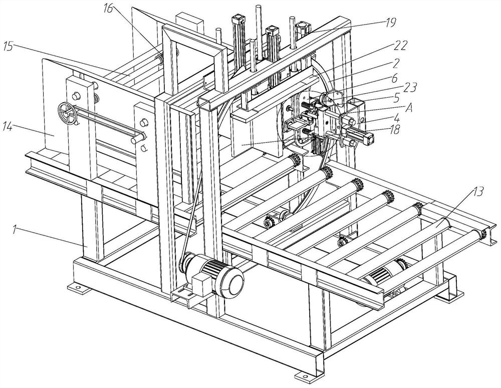 Adhesive tape winding type packaging machine and winding packaging process